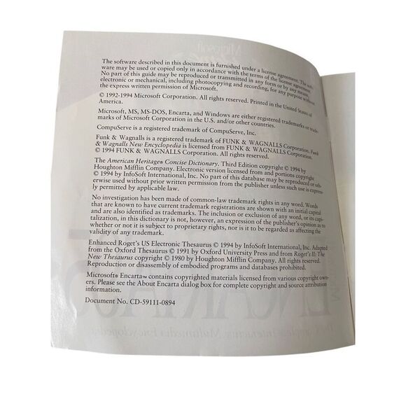 Microsoft Encarta 95 CD Rom Complete Interactive Multimedia Encyclopedia 1992 - Picture 5 of 6